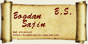 Bogdan Šajin vizit kartica